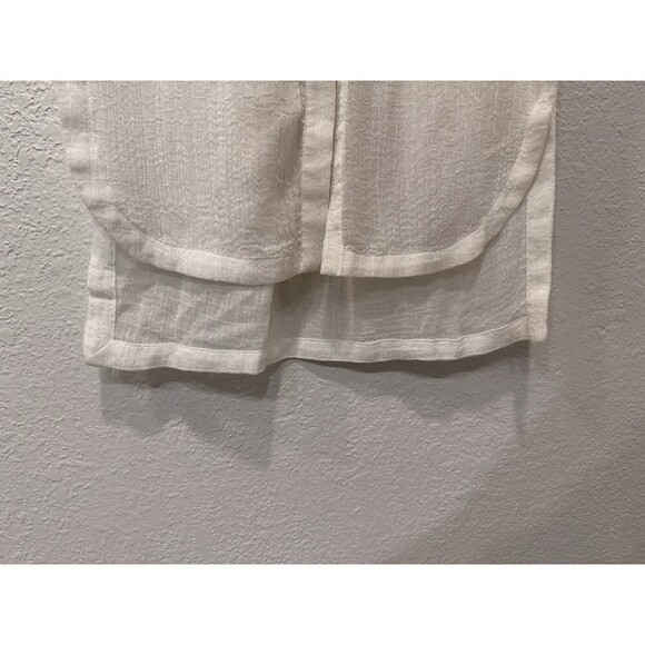 Helmut Lang Tunic Shirt  Swift Sleeveless Sheer Button Front White Size PT - Picture 9 of 10